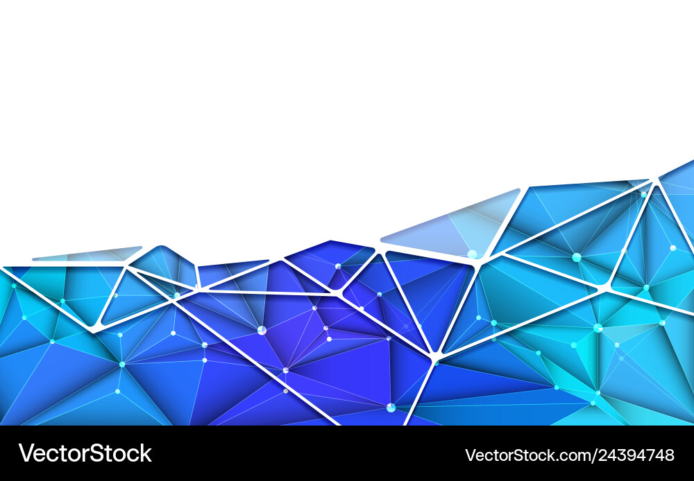 3d geometric polygon with molecule structure 3d geometric polygon with molecule structure vector image