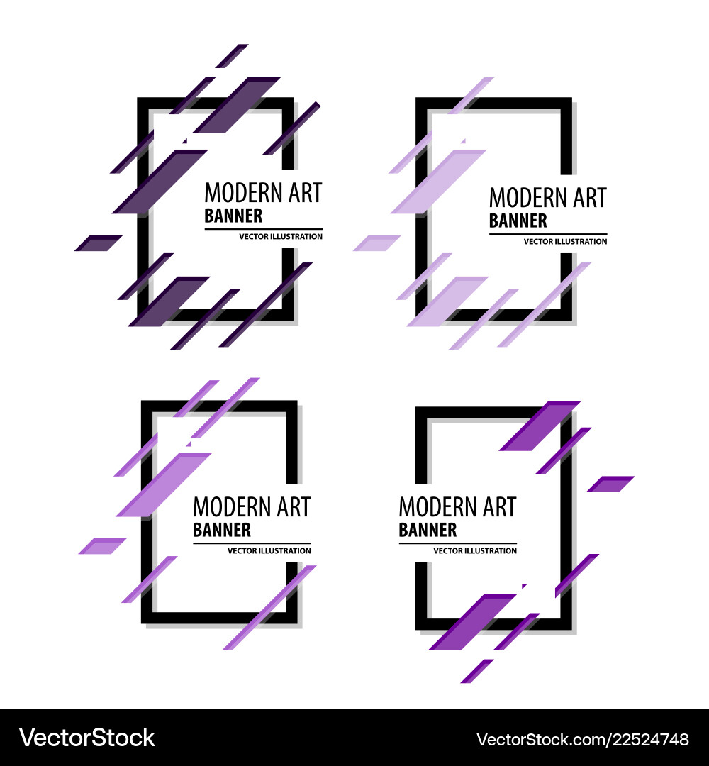 A minimalistic hipster colored frame design line vector image