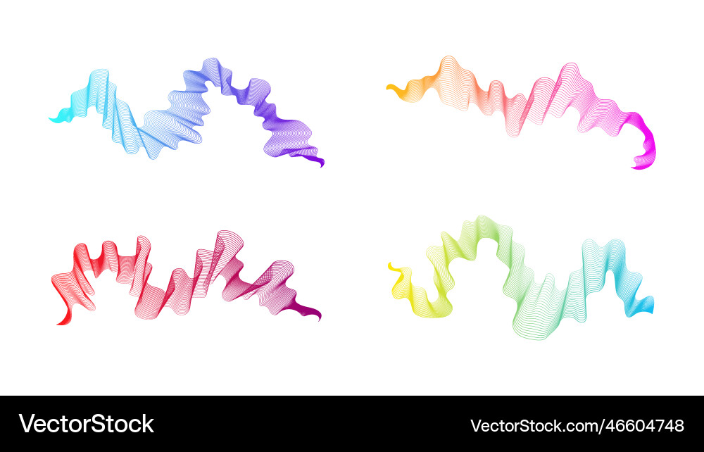 Abstract backdrop with wave gradient lines vector image