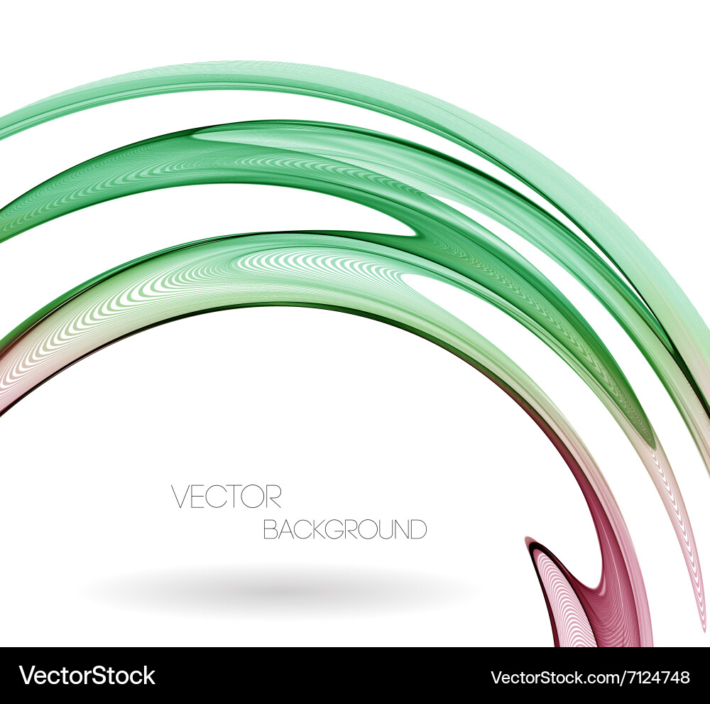 Abstract curved lines background template vector image