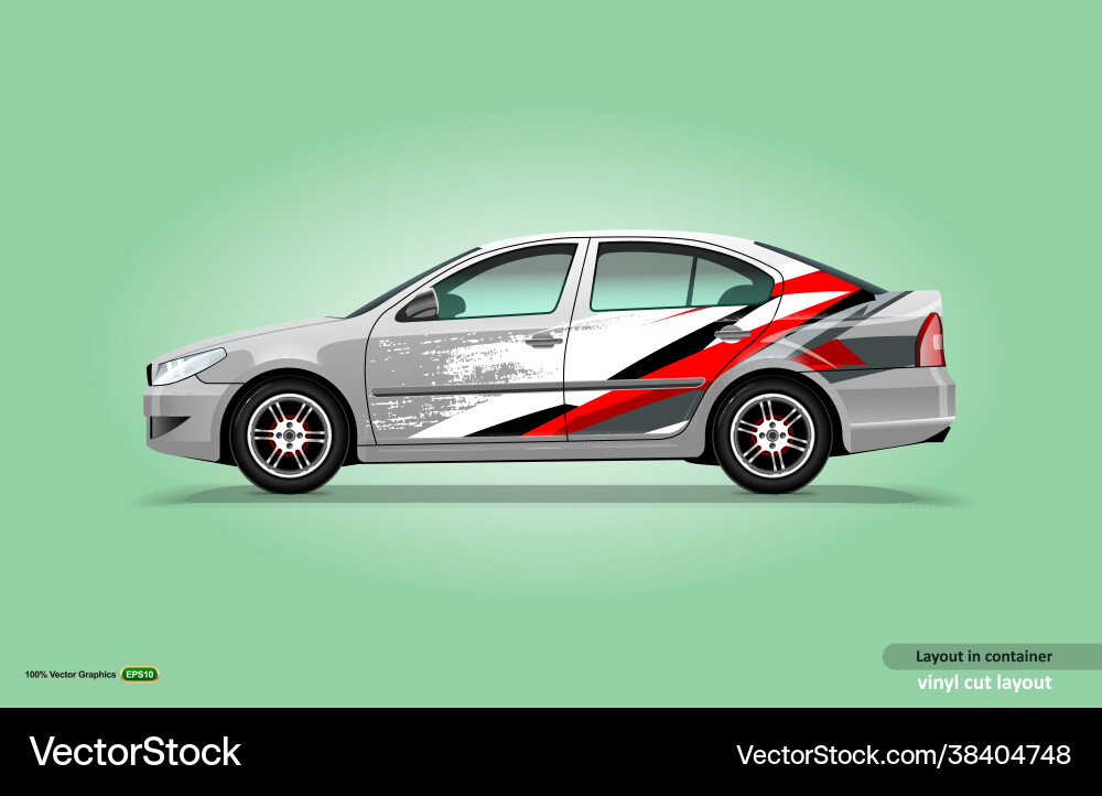 Abstract Metallic Car Wrap Decal vector image