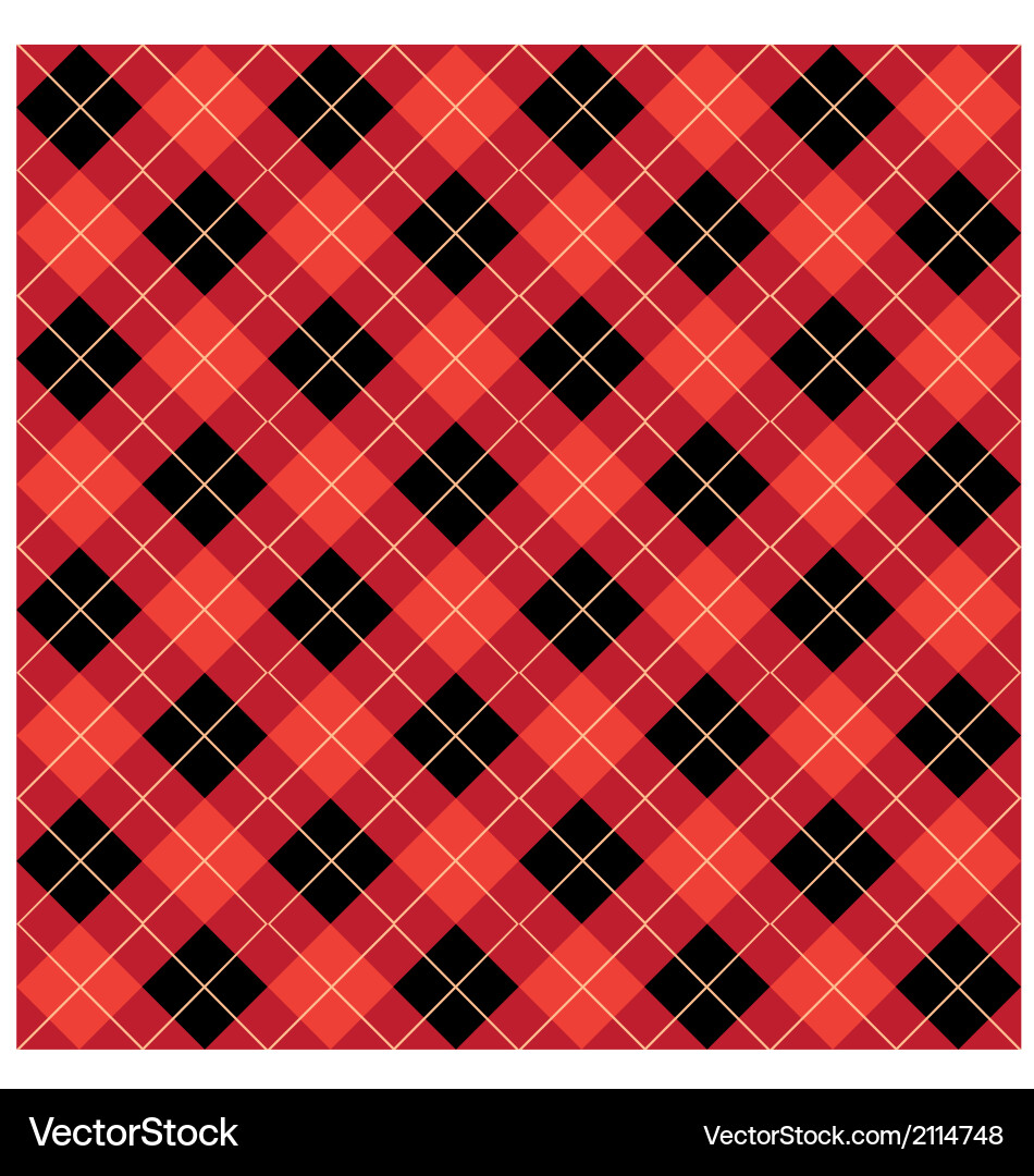 Classic Red Argyle Pattern Vector Image