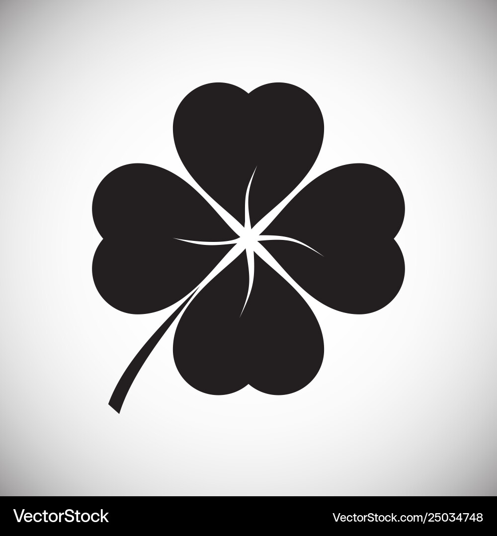 Clover icon on background for graphic and web Clover icon on background for graphic and web vector image
