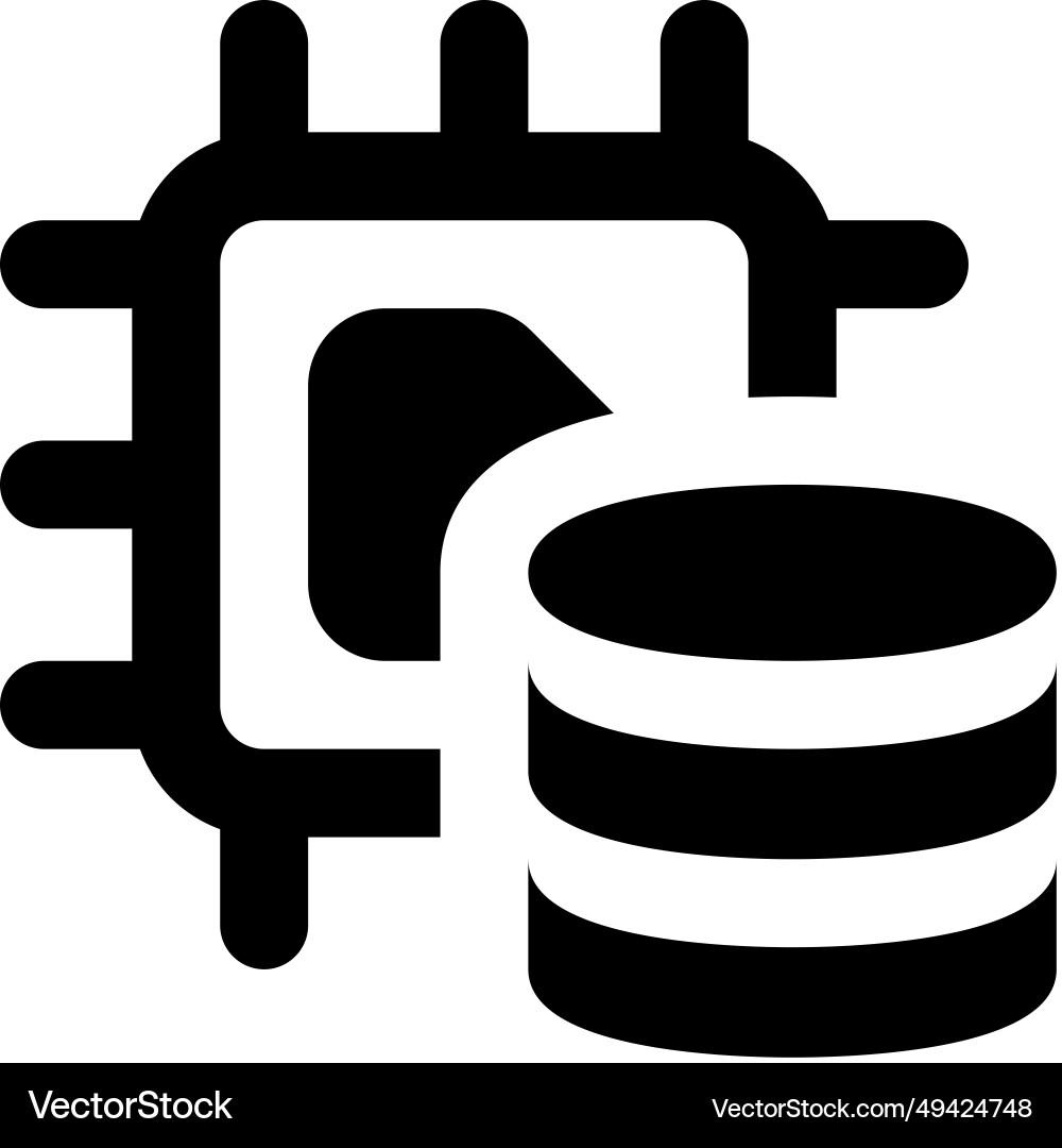 Database storage for microchip details vector image