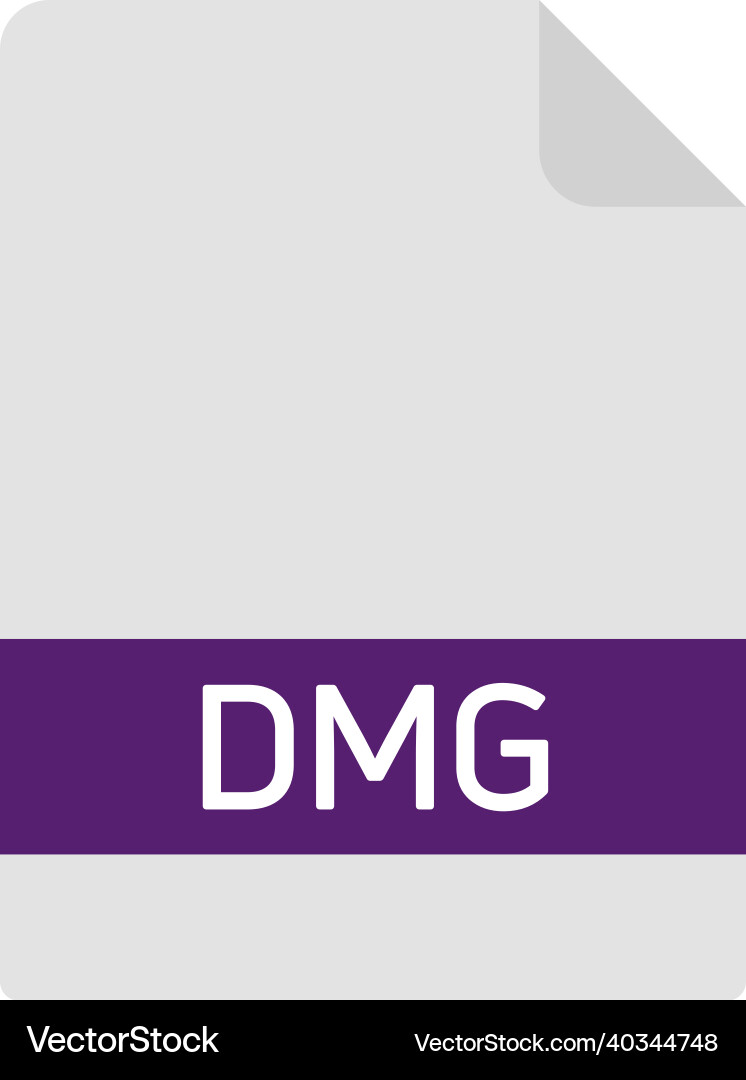 Dmg file format extension color line icon Dmg file format extension color line icon vector image