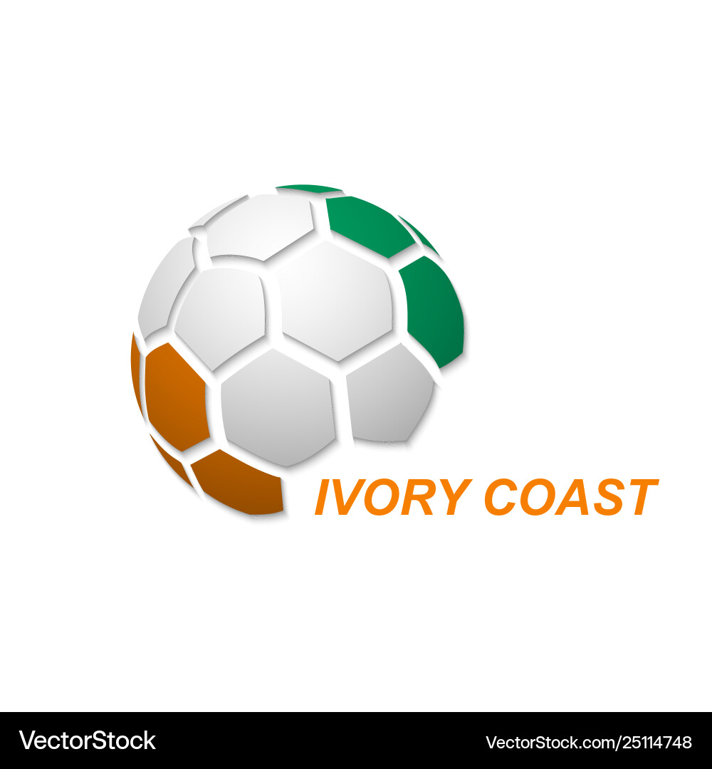Ivory Coast Soccer Ball Vector Image