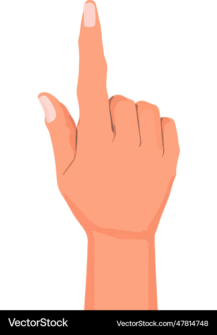 Kid hand pointer Kid hand pointer vector image