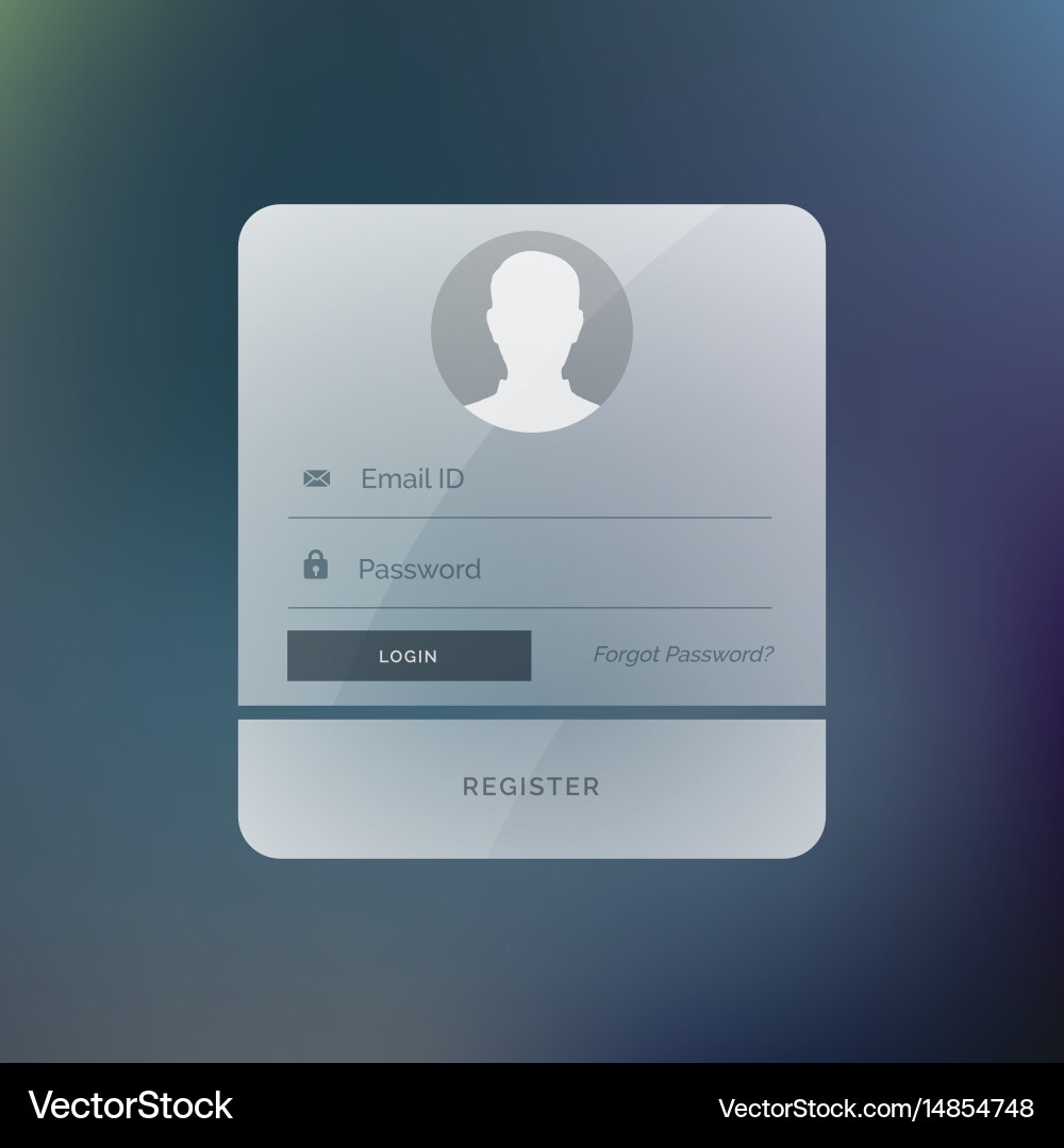Minimalist Login Form UI Template vector image