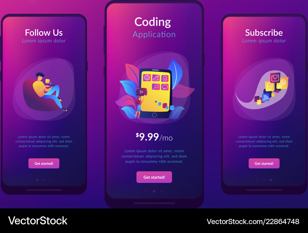 Mobile App Development UI vector image