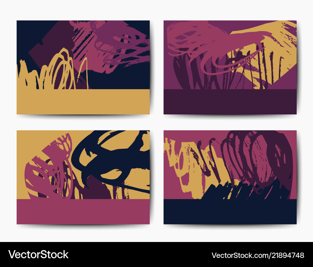 Ney year grunge postcards colorful Ney year grunge postcards colorful vector image
