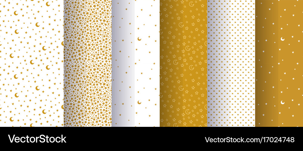 Set seamless simple abstract patterns vector image