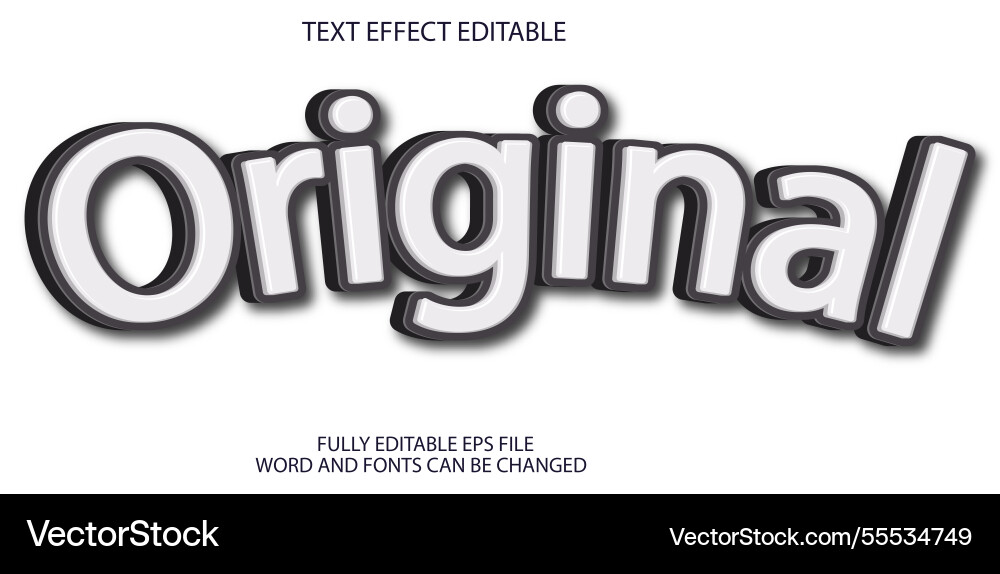 3d text effect original editable 3d text effect original editable vector image