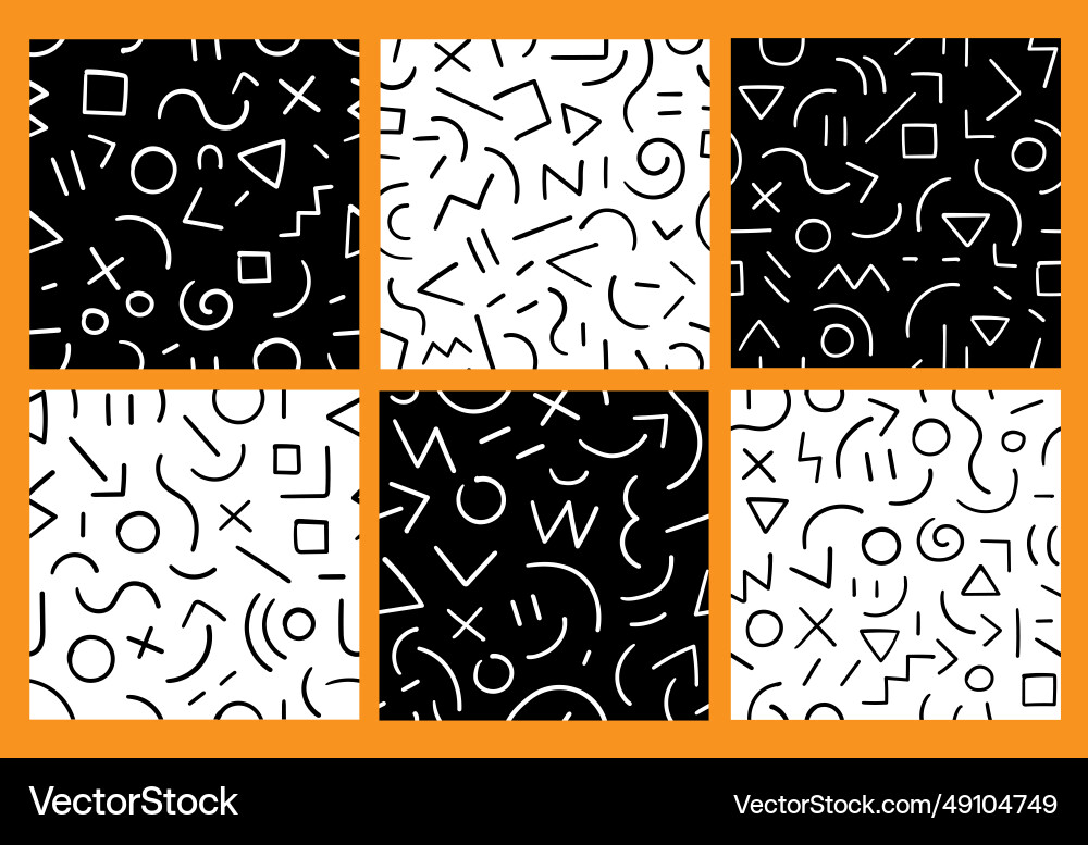 Abstract lines seamless pattern set design Abstract lines seamless pattern set design vector image