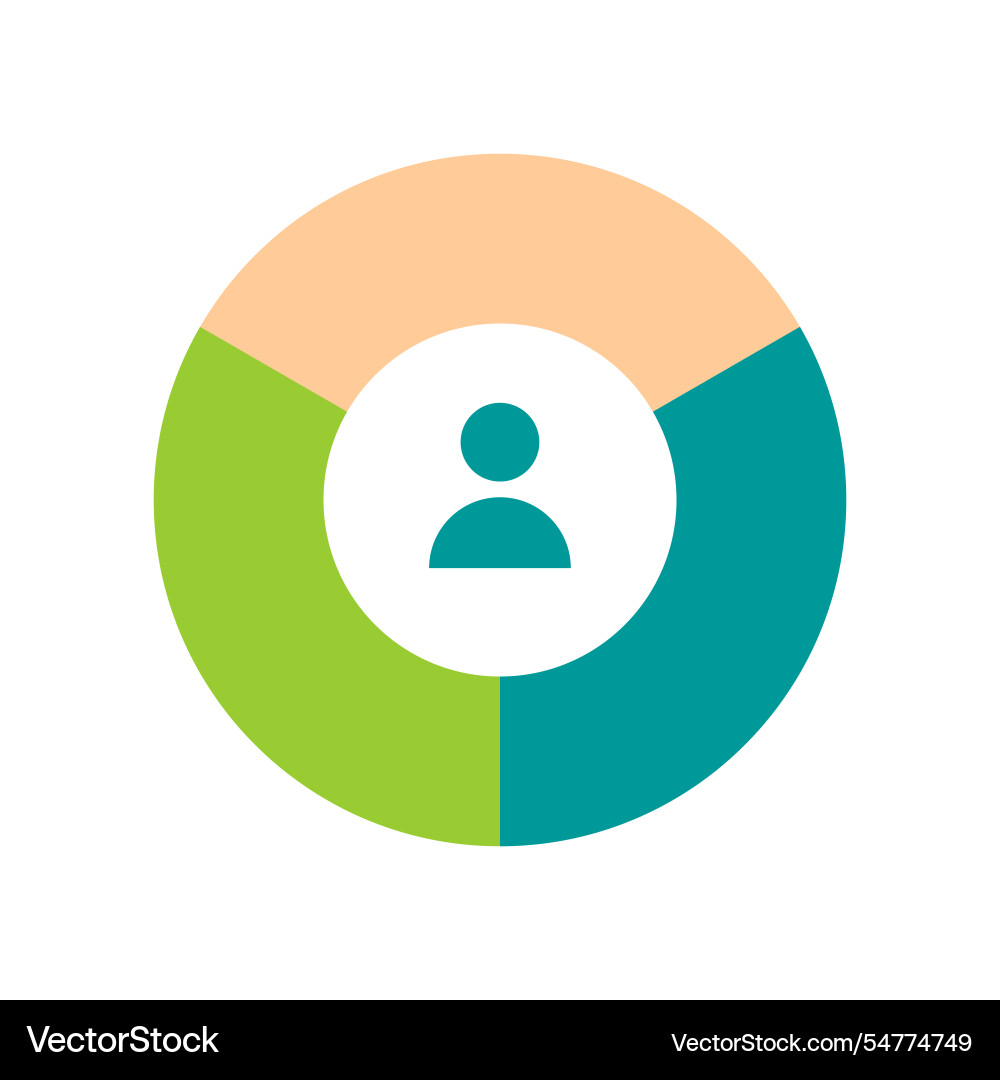 Audience segmentation a flat color element forms Vector Image
