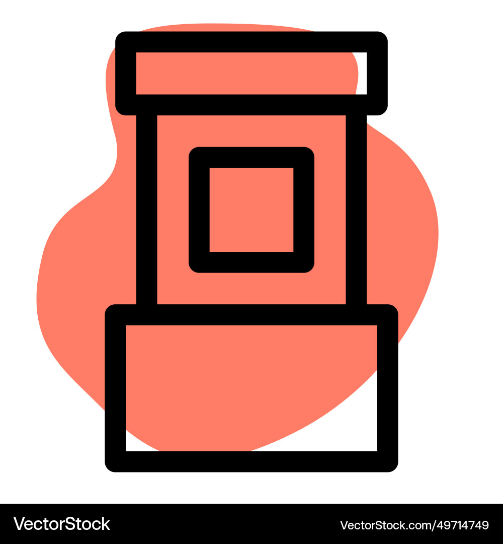 Automated device providing currency and banking vector image