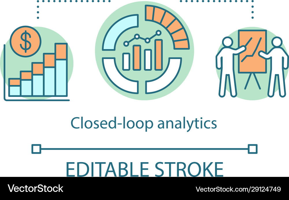 Closed-loop analytics concept icon Vector Image