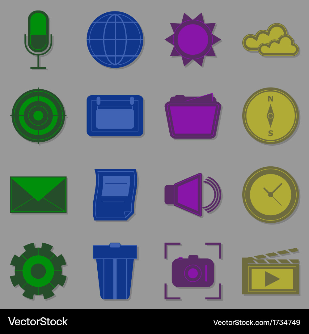 Create function icons for internet Vector Image