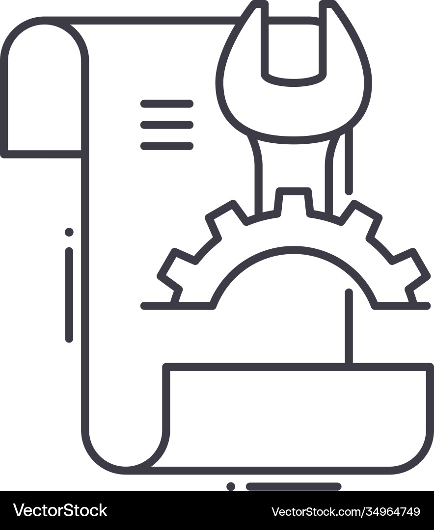 Data parameters icon linear isolated Vector Image
