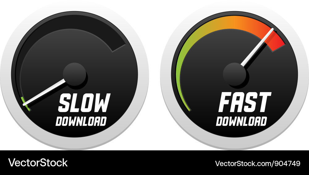 Download Speedometers - Slow & Fast Royalty Free Vector