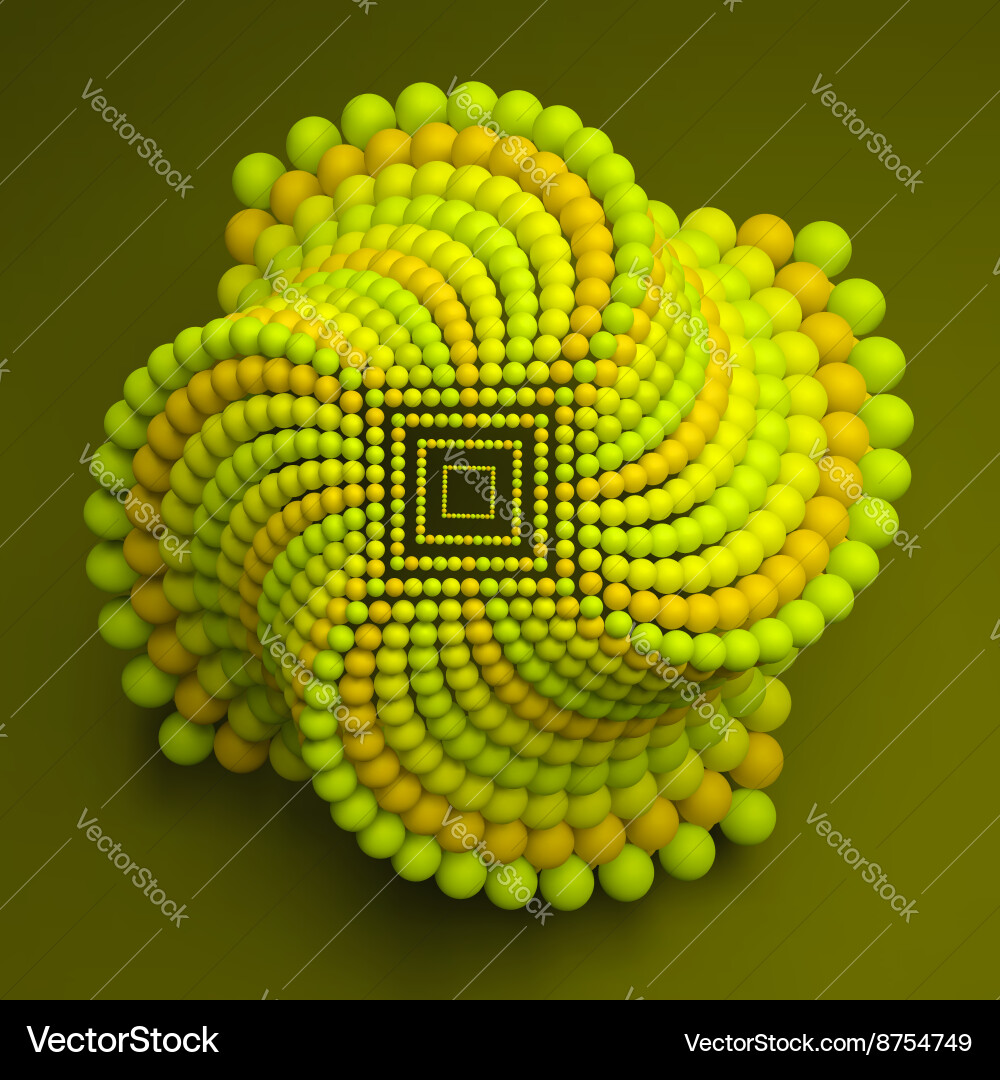 Dynamic 3D Sphere Network vector image