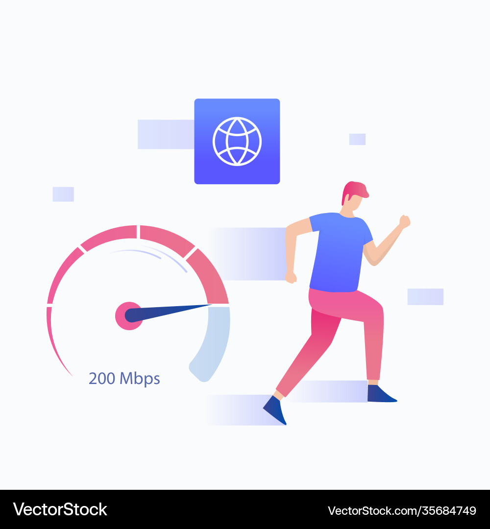 Flat schnelle Internet-Verbindungen Konzept Flat schnelle Internet-Verbindungen Konzept Vektorbild