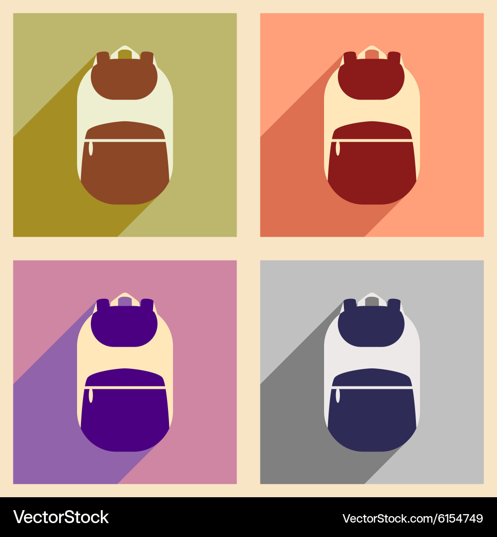 Flat with shadow concept and mobile application vector image