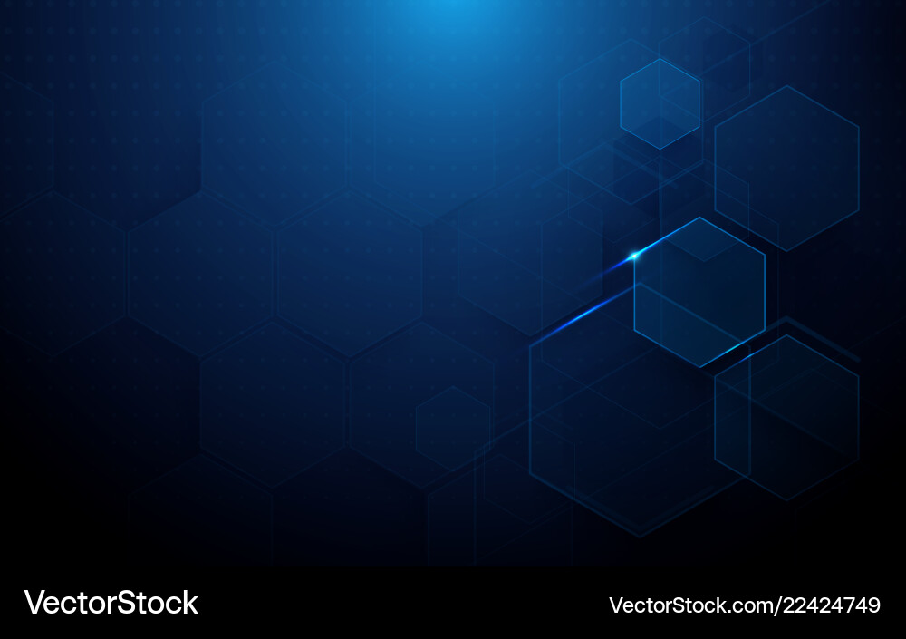Modern Tech Background - Hexagon Network vector image