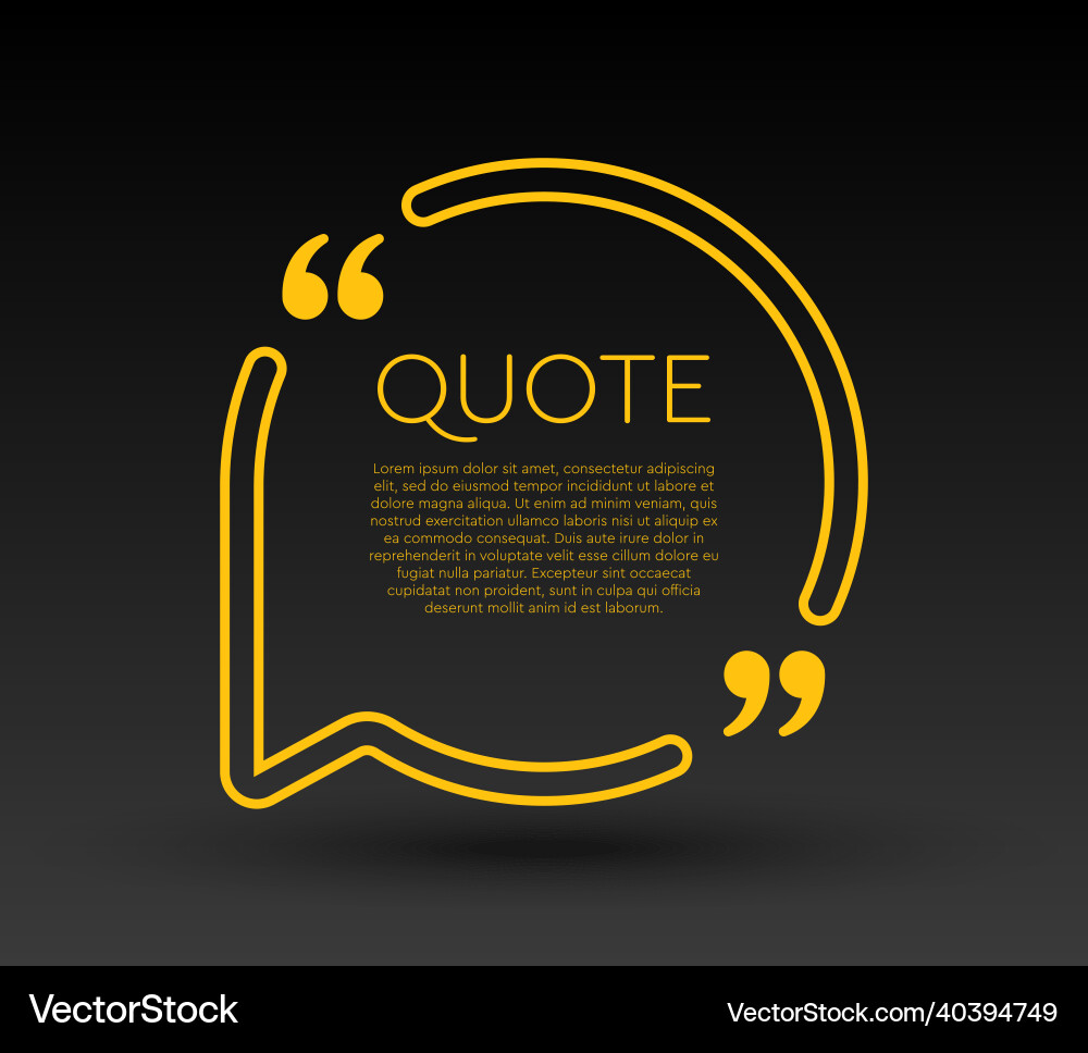 Quote speech bubble text in brackets frame Quote speech bubble text in brackets frame vector image