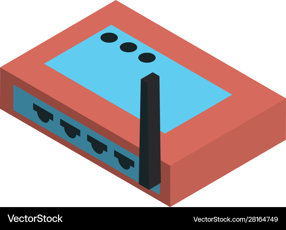 Router wifi device isolated icon Router wifi device isolated icon vector image