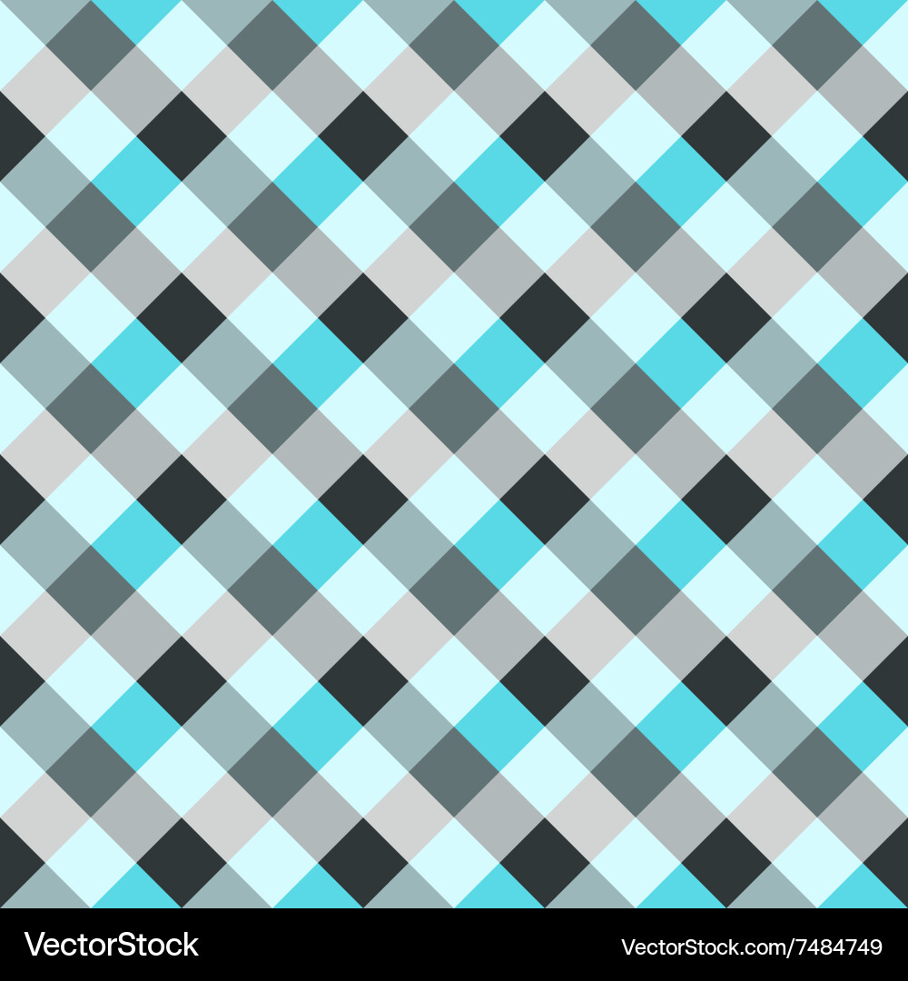 Seamless geometric checked pattern diagonal vector image