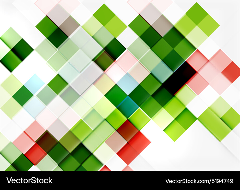 Square shape mosaic pattern design universal vector image