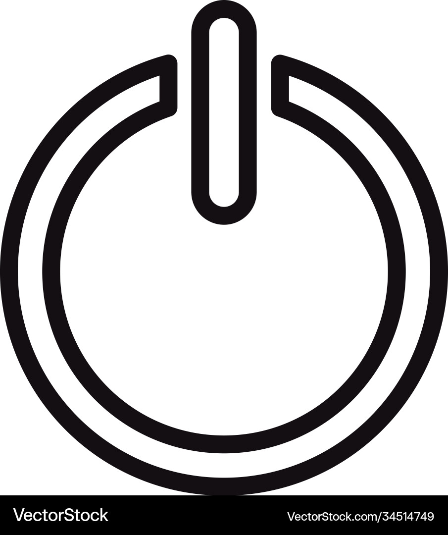 User interface switch button start linear style Vector Image