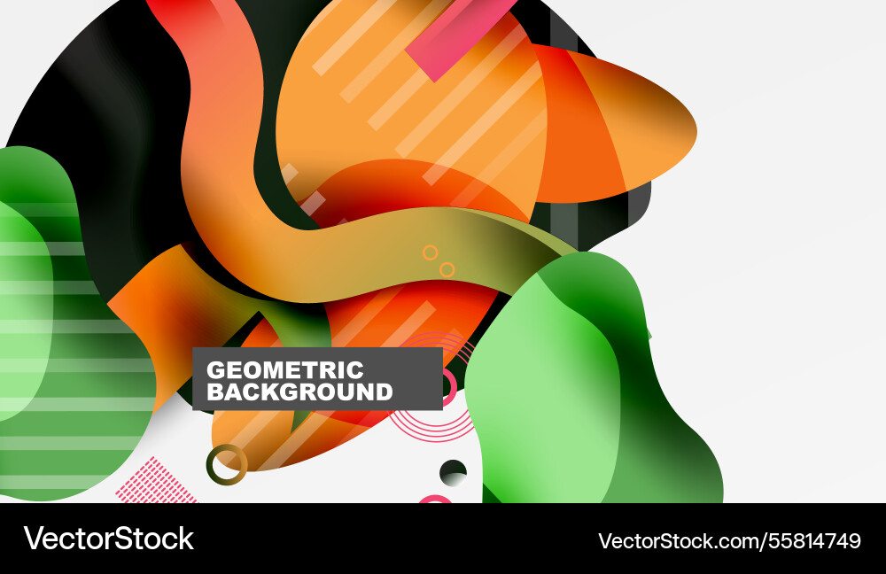 Vibrant abstract background overlapping shapes Vibrant abstract background overlapping shapes vector image
