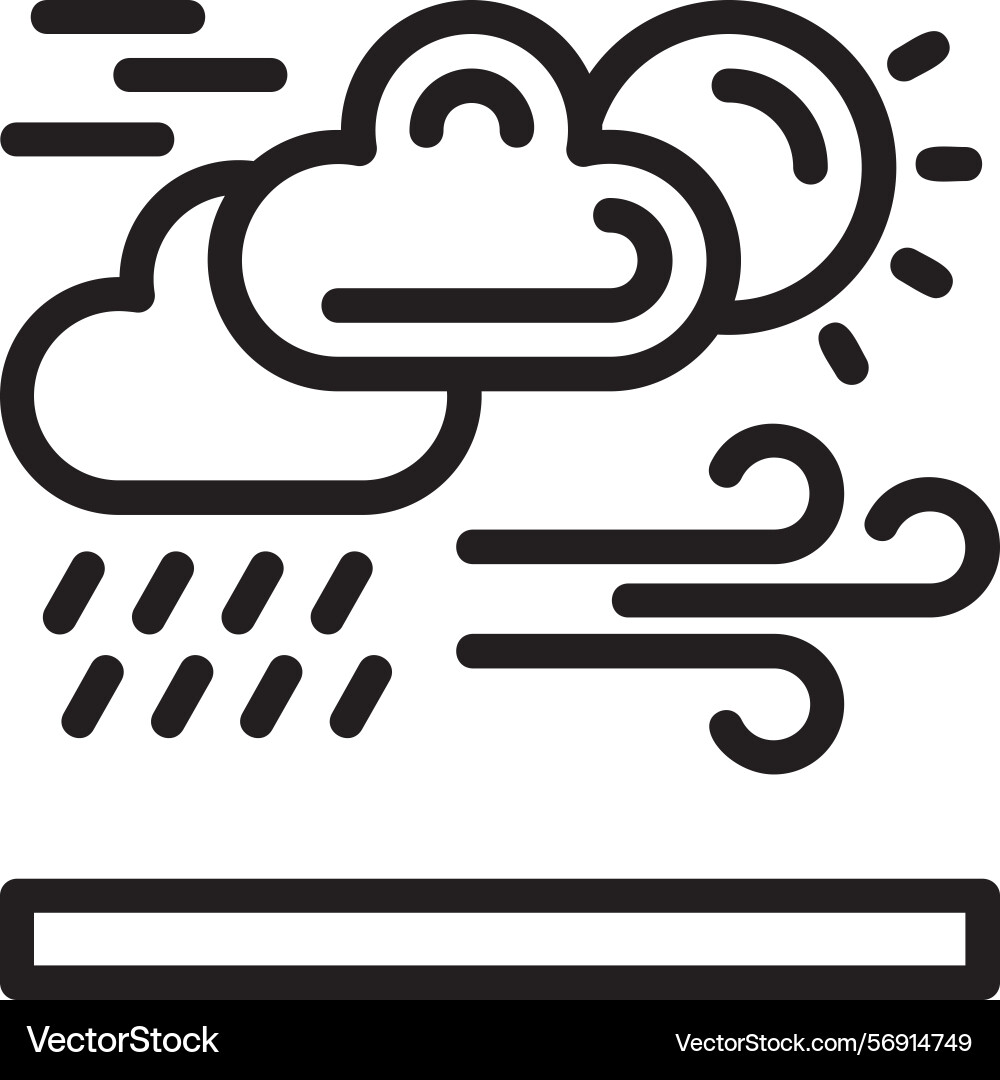 Weather forecast linear style icon design Vector Image