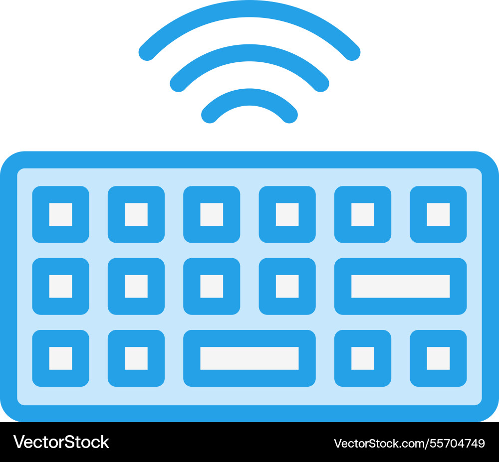 Wireless keyboard icon design Vector Image