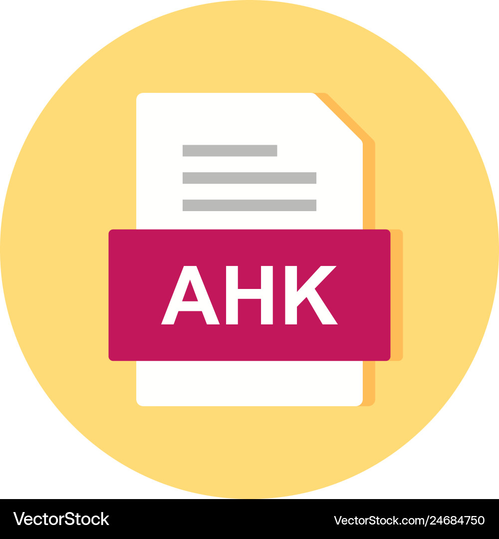 Ahk file document icon vector image
