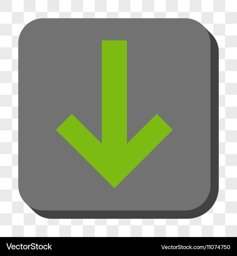 Arrow down rounded square button Vector Image