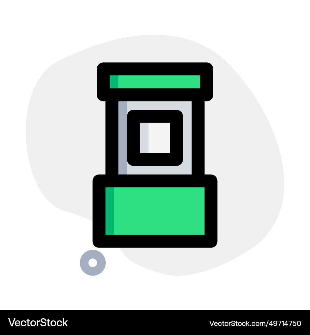 Automated device providing currency and banking Vector Image