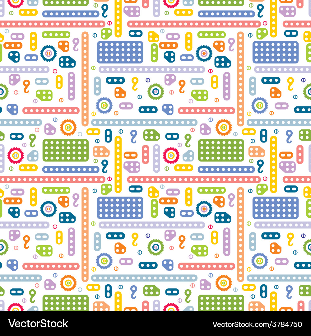 Creative constructor pattern Vector Image