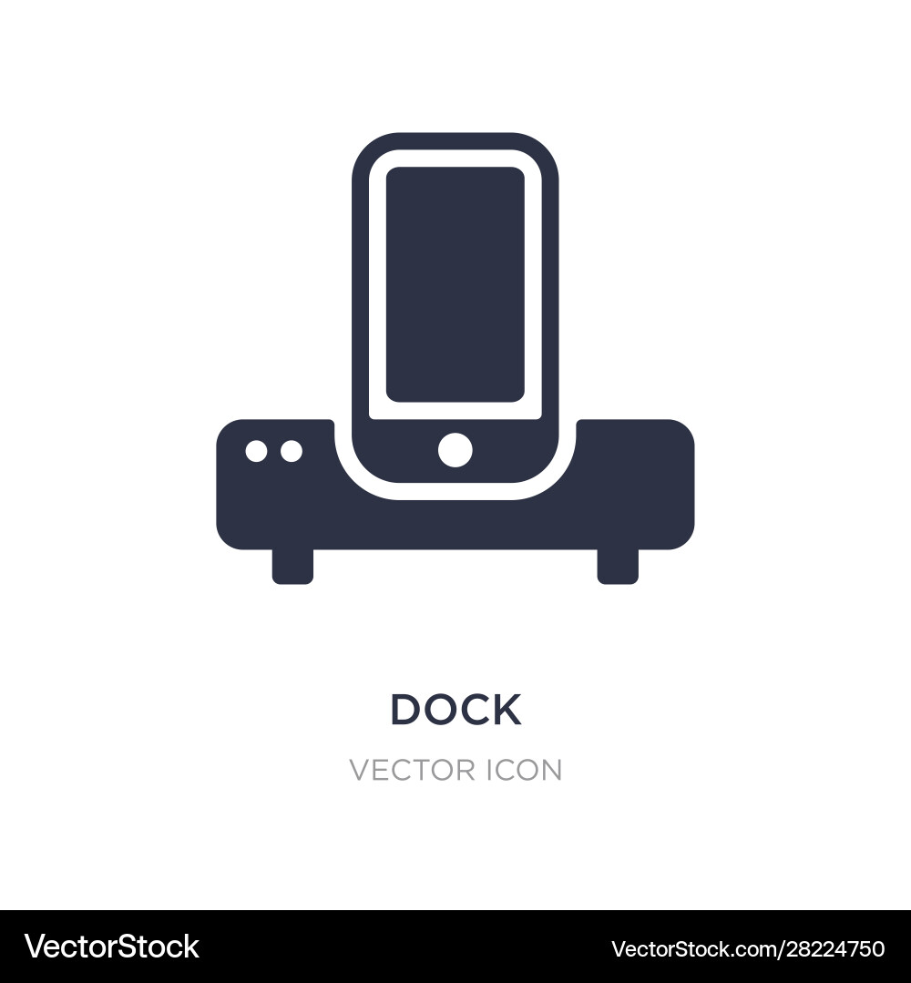 Dock icon on white background simple element from Dock icon on white background simple element from Vector Image