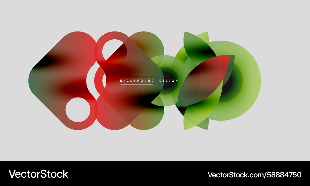 Dynamic Color Blend Abstract Shapes Vector Image