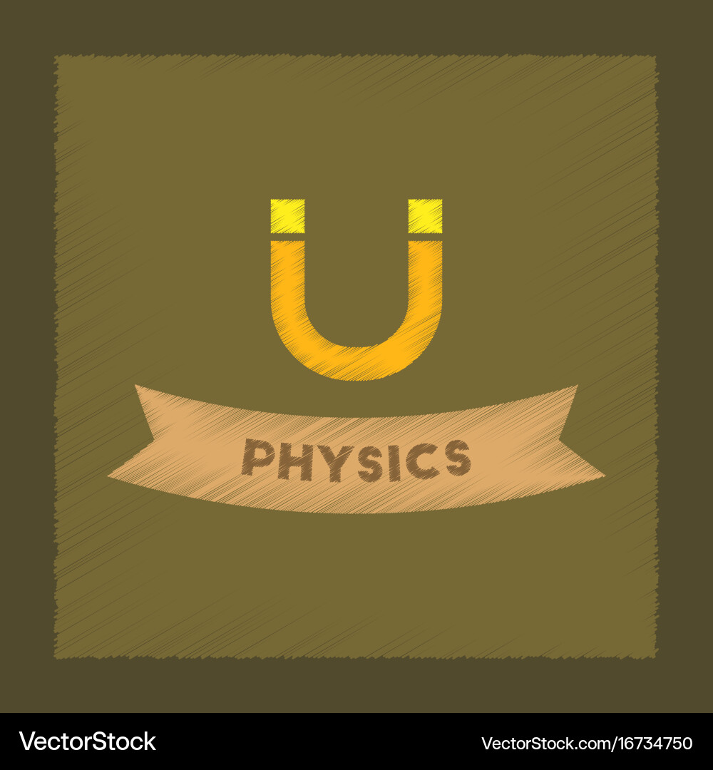 Flat shading style icon physics lesson Vector Image
