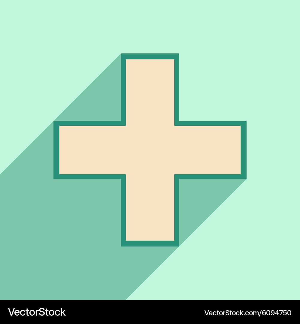 Flat with shadow icon and mobile application vector image