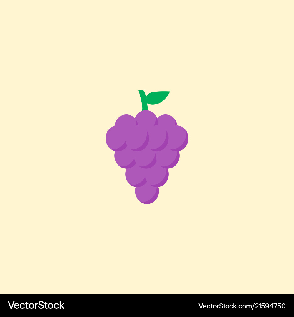 Grape icon flat element Grape icon flat element Vector Image