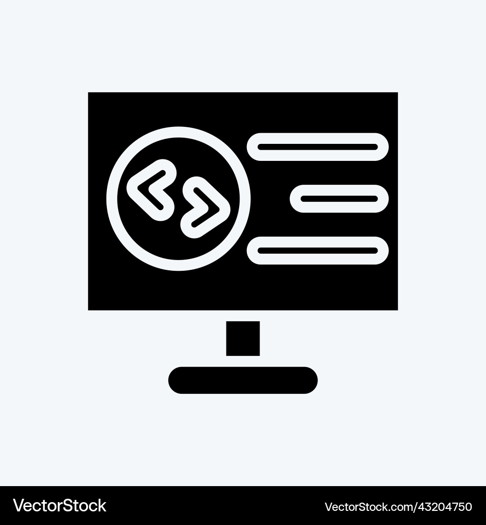 Icon computer programming suitable for education Icon computer programming suitable for education vector image