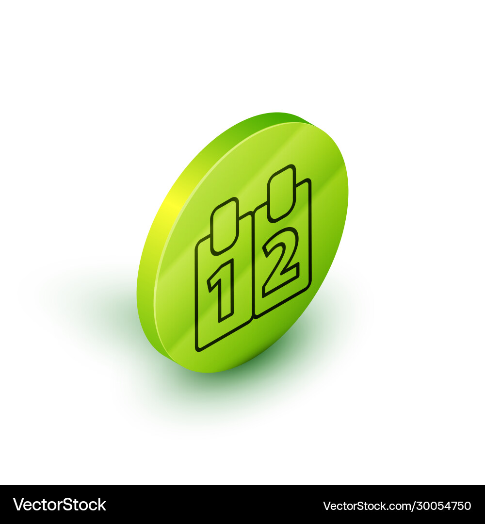 Isometric line mathematics function cosine icon vector image