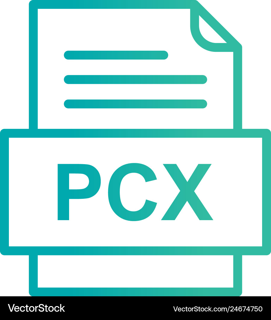 Pcx file document icon vector image