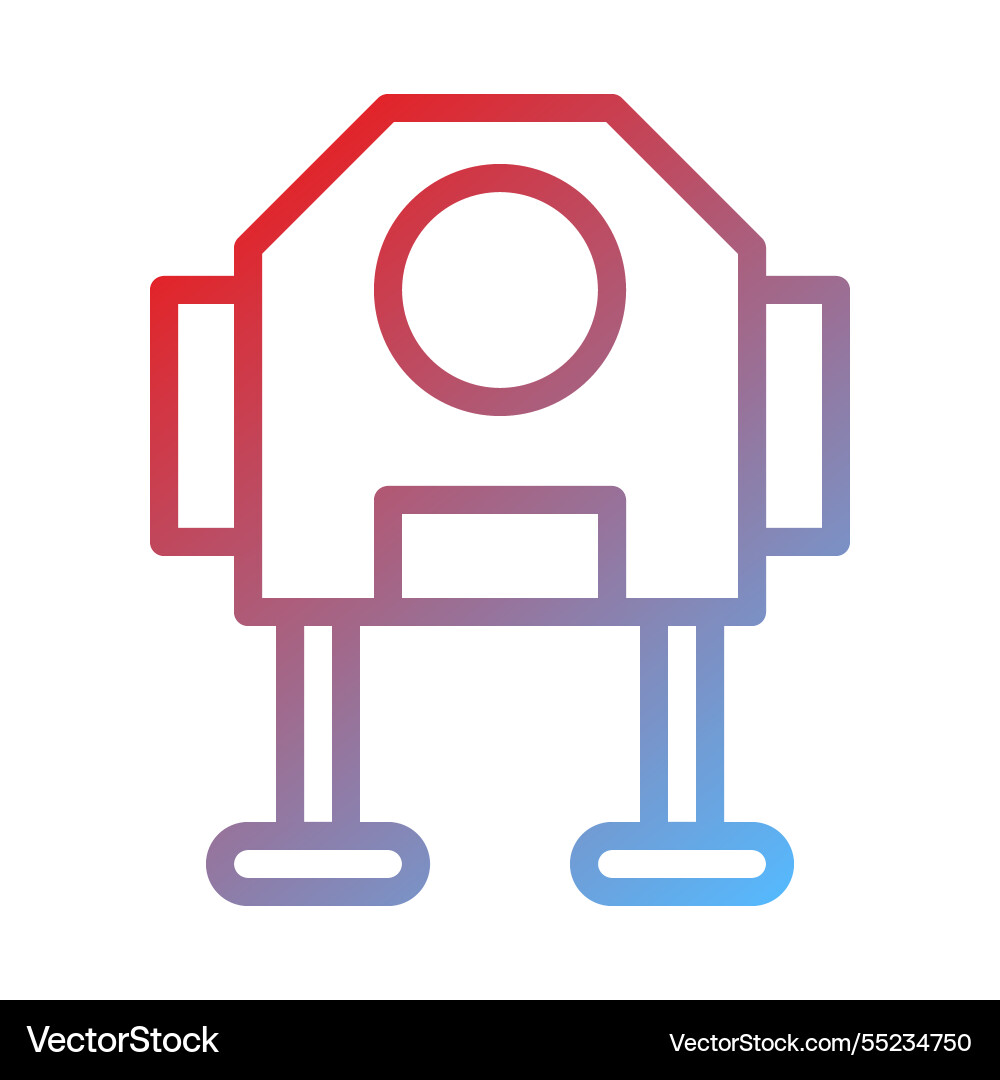 Robot icon with gradient color futuristic concept Robot icon with gradient color futuristic concept Vector Image