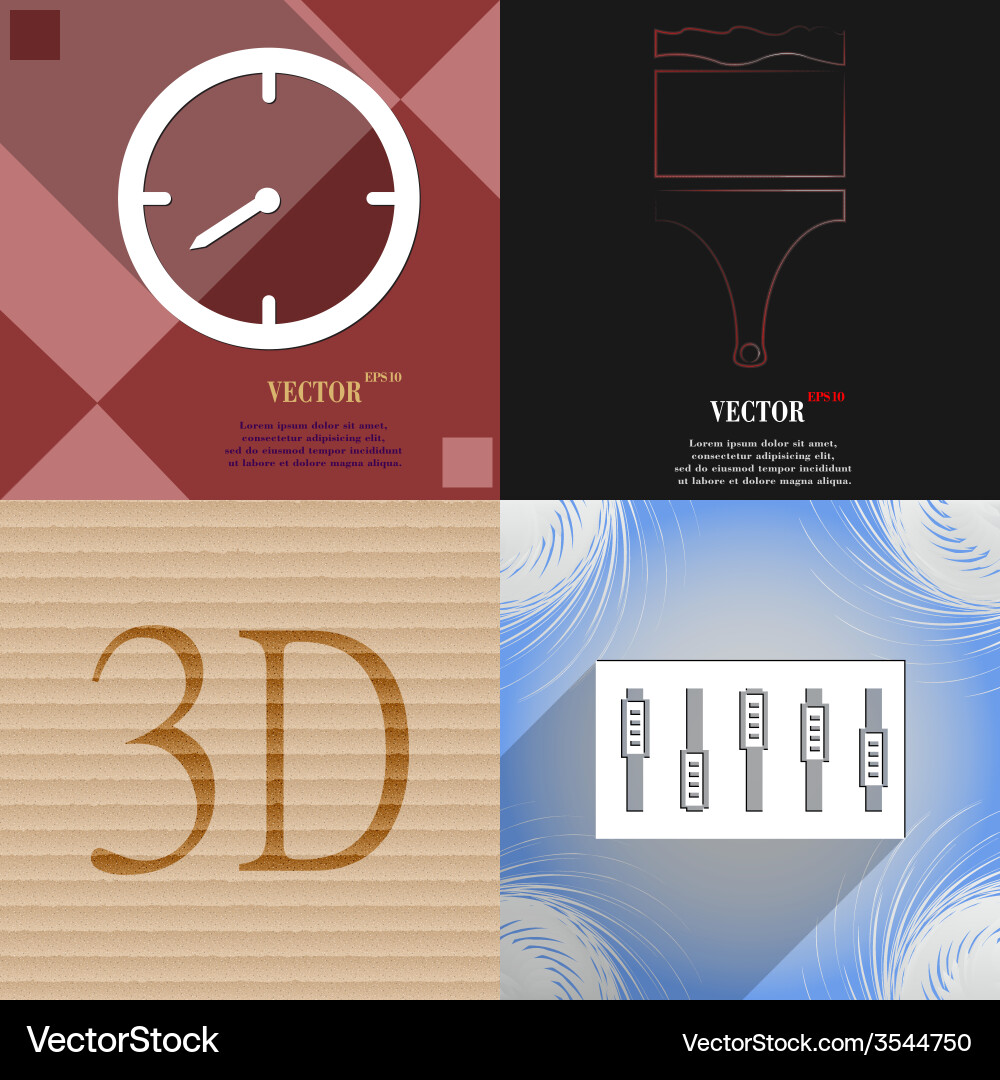 Set of abstract backgrounds with different web vector image