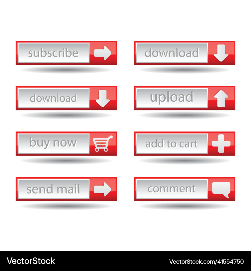 Set of website buttons Set of website buttons vector image
